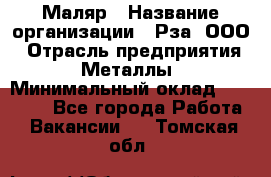 Маляр › Название организации ­ Рза, ООО › Отрасль предприятия ­ Металлы › Минимальный оклад ­ 40 000 - Все города Работа » Вакансии   . Томская обл.